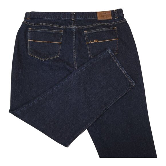 Lauren Jeans Co Ralph Lauren Classic Straight Jeans 16W Dark Wash Mint Condition - Picture 1 of 11